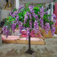 Pohon Wisteria Buatan JINDA yang Laris Manis, Bunga Sutra Padat, Tanaman Bunga untuk Pernikahan dan Acara Pesta