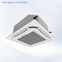 Unité de ventilation à cassette de plafond 3,4 kW, eau réfrigérée, corps fin 300 mm pour climatisation centralisée, bureau, hôtel, hôpital