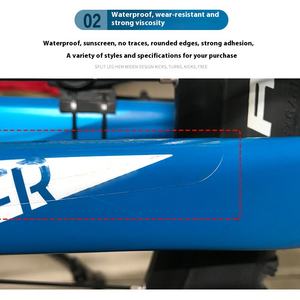 Autocollant de <span class=keywords><strong>protection</strong></span> de chaîne de vélo étanche anti-rayures <span class=keywords><strong>Protection</strong></span> du <span class=keywords><strong>cadre</strong></span> de vélo de route <span class=keywords><strong>VTT</strong></span> en plastique protège la peinture de vélo - Product Image 2