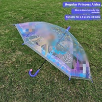 Couverture de pluie transparente épaissie pour parapluie à long manche pour enfants avec dessin animé mignon Spider-Man pour les étudiants garçons et filles