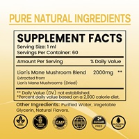 Complément alimentaire à base de champignon crinière de lion, gouttes liquides pour la mémoire, la concentration, la clarté, le soutien cérébral et immunitaire, vente en gros OEM ODM