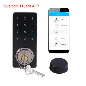 Cerradura electrónica Digital sin llave para puerta, dispositivo de cierre TTLock para puerta de casa inteligente con WiFi opcional, aplicación para teléfono inteligente