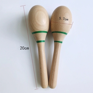 Maracas de madera de haya al por mayor, instrumento de percusión Orff, sonajero para niños, para actuaciones - Product Image 3
