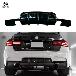 Difusor trasero de estilo PH negro brillante de doble cara, labio de parachoques trasero automático mejorado, una salida para <span class=keywords><strong>BMW</strong></span> Serie 3 F30 F35 - Product Image 6