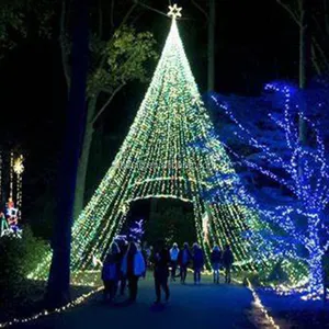 Outdoor commercial giant Christmas tree shopping center lighted icicle style outdoor large Christmas tree