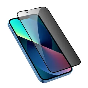 高品质0.33毫米2.5D 9h钢化玻璃适用于iPhone 11Pro iPhone 12 pro Max反间谍隐私屏幕保护器14 Pro max