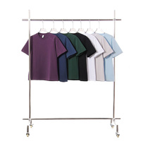 AMCLEVER Tersedia Set Pakaian Pria Wanita, Set Kaos Lengan Pendek dan Celana Pendek Kasual Musim Panas, Bahan Campuran Katun 220g Warna Solid