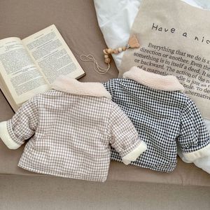 겨울 아기 옷 유아용 체크무늬 곰 자켓 클립 코튼 따뜻한 남아 여아 두꺼운 코트 - Product Image 2