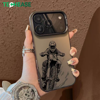Coque de téléphone personnalisée avec design Imd pour motocross, imprimé pilote de moto tout-terrain, coque rigide mate antichoc pour iPhone 15 16 17 Pro Max