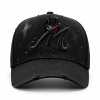 Nouvelle Arrivée Casquette Barbas G5 Y2K Sportive avec Broderie Métallique et Logo Étoile Croix 77 en Strass – Vente Flash