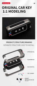 เคสกุญแจรถยนต์โลหะผสมสังกะสี ซิลิกา<span class=keywords><strong>เจ</strong></span>ล สำหรับรถยนต์มิตซูบิชิ รุ่น Outlander Eclipse Cross ASX PAJERO LACCER พร้อมพวงกุญแจ - Product Image 5