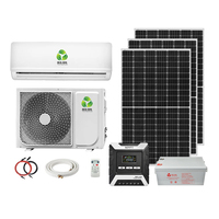 Climatiseur Solaire Hybride AC/DC le Plus Vendu 1hp 1.5hp 2hp 2.5hp, Système Split à Panneaux Solaires DC pour Montage Mural Domestique