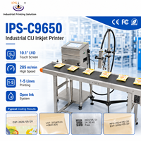 Impresora de Inyección de Tinta Continua Industrial IPS-C960 con Sistema de Tinta Abierta para Codificación de Botellas de Agua con Fecha de Caducidad