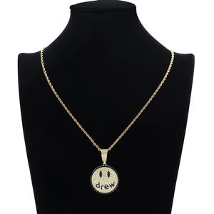 Collier de haute qualité, style Justin Bieber, hip-hop, collier Drew avec visage souriant, collier de couple, cadeau - Product Image 5