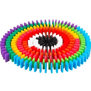 ARGE-bloques de construcción de dominó de color para niños, juguetes educativos de madera - Product Image 1
