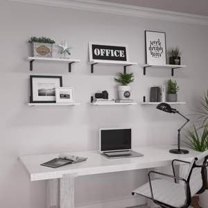 Mensola Galleggiante in Legno da Parete per Bagno con Scomparti, Design Moderno per Soggiorno e Cucina - Product Image 3