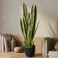 Plante Serpentine Artificielle de 40 cm avec Pot, Réaliste, Écologique, Moderne, pour Décoration Intérieure/Extérieure, Mariage et Maison