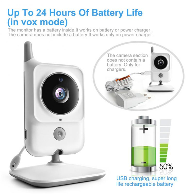 3.2 Inch LCD Wireless Babysitter Two Way Audio Night light Temperature Pet Baby Camera Nanny Music VB607 Video Baby Monitors