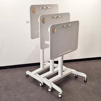 Bureau mobile réglable à levage pneumatique avec plateau inclinable à 90 degrés, pliable, en métal, mobilier de bureau moderne pour la maison, pour position assise ou debout, chambre à coucher