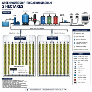 Système d'irrigation goutte-à-goutte agricole de 2 ha avec filtre à tuyau et fertiliseur pour ferme - Product Image 4