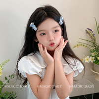 Filles doux mignon tissu épingles à cheveux accessoire fleur bouton nœud papillon petits pinces crocodiles pour usage quotidien fêtes en gros