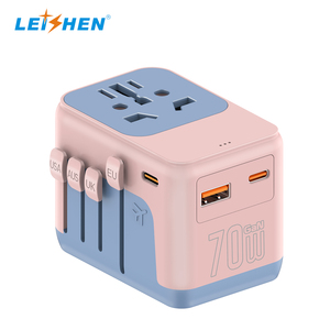 Adattatore da Viaggio Universale Colorato <span class=keywords><strong>con</strong></span> 2 USB-C e USB-A, Ricarica Rapida 70W, Adattatore di Alimentazione Internazionale per Regno Unito, Stati Uniti, UE, Australia, Asia - Product Image 4