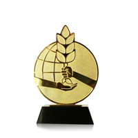 Nouveau trophée métallique personnalisé de meilleure qualité, gravure en forme de riz, prix du trophée honneur pour souvenir, cadeau d'affaires