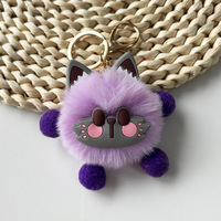 Porte-clés en peluche M promotionnels, mignons, pendentifs de porte-clés en peluche, jouets en peluche de dessin animé tendance, animaux en peluche moelleux