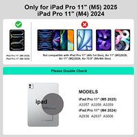 Nouvelle coque magnétique détachable 360° avec rétroéclairage LED, trackpad et support pour stylet pour iPad Air 11 pouces M4/M3/M2 10e génération A16 Pro