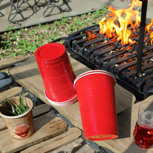 Tùy Chỉnh 18oz Màu Đỏ cốc nhựa dùng một lần cho đám cưới hoặc Đảng đỏ bên ly để phục vụ đồ uống lạnh - Product Image 2