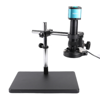 48MP 4K 1080P HD-MI USB Vidéo Microscope Caméra 180X Zoom C Mount Lens Microscopes Numériques Support Universel pour Laboratoire