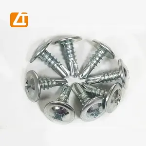 High quality C1022A white and yellow zinc galvanized wafer head self drilling screw