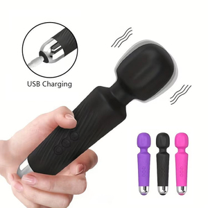 USB Rechargeable Body Wand Massager - 20 Vibration Modes