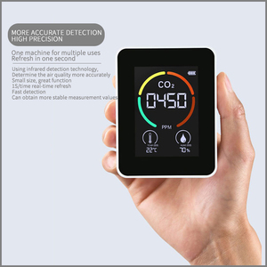 เครื่องตรวจจับคุณภาพอากาศดิจิตอลพร้อม CO2 HCHO TVOC AQI PM2.5/10อุณหภูมิและความชื้น - Product Image 5