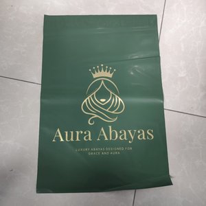 Custom Dark Green Poly Mailer <b>Bag</b> With Gold Printed Logo, Self Seal Plastic Shipping Envelope for Clothing <b>Packing</b> - Product Image 5