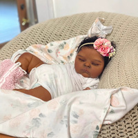 Lifereborn 20 ''50CM Schlafen Neugeborene Reborn Baby puppen Black Bebe Reborn Vinyl Silikon puppen für Kinder geschenke
