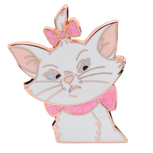 Épinglette en émail dur de haute qualité, motif de personnages de dessins animés, rose doré, ARTISTOCATS CATS <span class=keywords><strong>MARIE</strong></span> TOULOUSE BERLIOZ KITTEN, avec nacré - Product Image 3