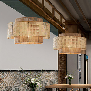 Japanese Wabi Sabi Style Hemp <b>Rope</b> Chandelier 40cm 50cm 60cm Round LED <b>Light</b> For Tea Room Restaurant Bedroom Hotel - Product Image 5