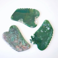 HZ 100%, Gua Sha pour les soins de la peau et le massage corporel, forme de corne naturelle, agate mousse