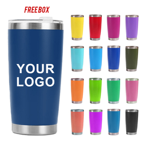Ly giữ nhiệt du lịch bằng thép không gỉ 20oz màu trắng nhiều màu sắc, dùng được cho rượu, trà, cà phê, có thể in chuyển nhiệt, kèm nắp đậy - Product Image 1