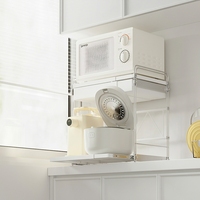 Étagère de rangement télescopique réglable en acier inoxydable pour micro-ondes, cuiseur à riz et four