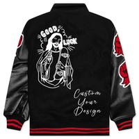 Blouson Bomber Vintage en Cuir Personnalisé OEM de Haute Qualité avec Broderie Chenille Camouflage Imperméable Style Letterman Varsity