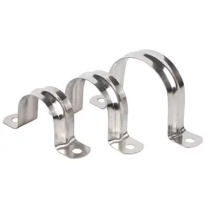 Stainless steel pvc pipe clamp metric saddle clip color zinc high quality u shape galvanized strap clamps