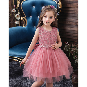 Princess Dress For Girls Pink Tulle A-Line Sweetheart Neckline Flower Girl Dress Birthday Party Wedding Dress Kids Dress - Product Image 3