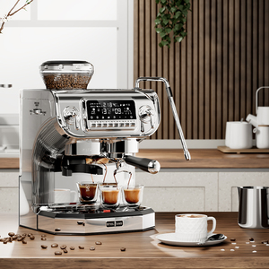 เครื่องชงกาแฟ EU Commercial One พร้อมหน้าจอ แสดงผล ชงคาปูชิโน เอสเพรสโซ บดกาแฟในตัว พร้อมระบบน้ำ - Product Image 1