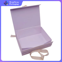 Boîte à gâteau en carton pliable avec logo personnalisé recyclé brillant pour stratification maquillage aimant pliable emballage de vêtements bon marché