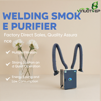 Collecteur de fumées et de poussières de soudage industriel lourd à double bras, machine de traitement des fumées à bras d'aspiration flexible