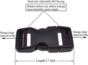 Fibbie a sgancio rapido per due clip regolabili senza cucito di ricambio per cintura in tessuto collari per cani in plastica - Product Image 6