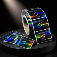 Impression personnalisée auto-adhésive rouleau découpé étiquette autocollant holographique réfléchissante en vinyle imperméable pour boîte d'emballage
