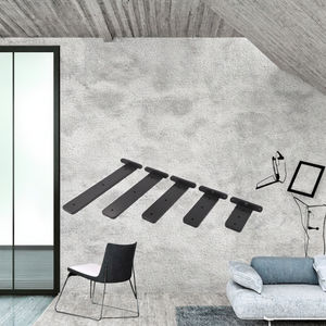 Support <span class=keywords><strong>d</strong></span>'étagère flottante en acier laminé à froid de qualité supérieure, noir et blanc, en forme de L, pour toute surface murale, marque ZXH - Product Image 3